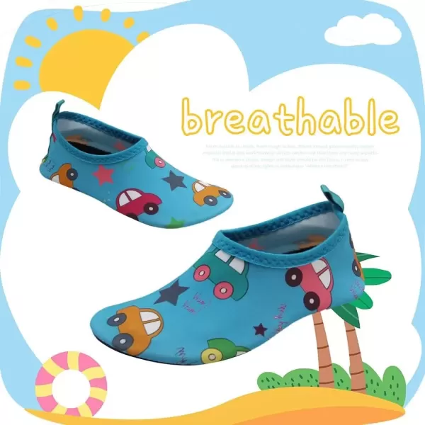 imageBomKinta Kids Water Shoes Boys Girls Barefoot Quick Dry NonSlip Aqua Socks for Beach Swimming PoolCar