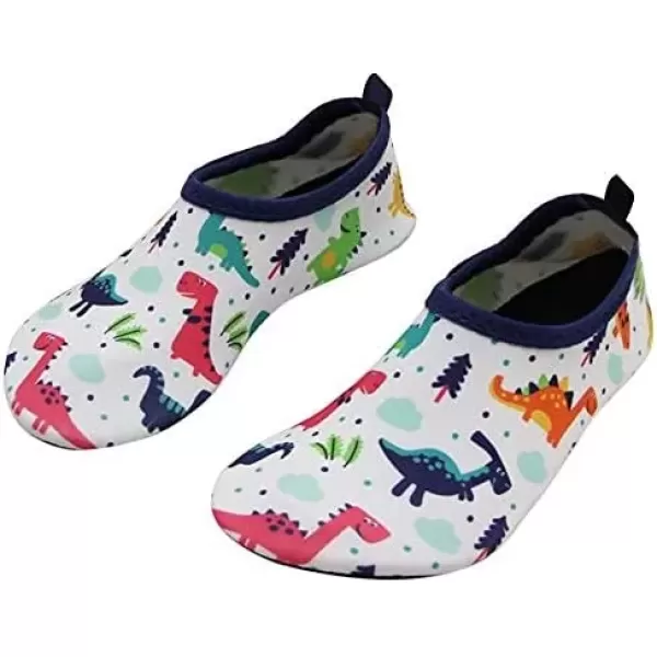 imageBomKinta Kids Water Shoes Boys Girls Barefoot Quick Dry NonSlip Aqua Socks for Beach Swimming PoolDinosaur