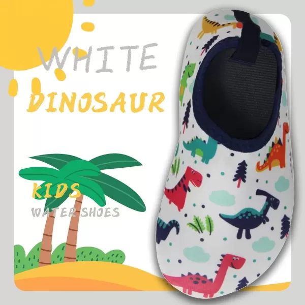 imageBomKinta Kids Water Shoes Boys Girls Barefoot Quick Dry NonSlip Aqua Socks for Beach Swimming PoolDinosaur