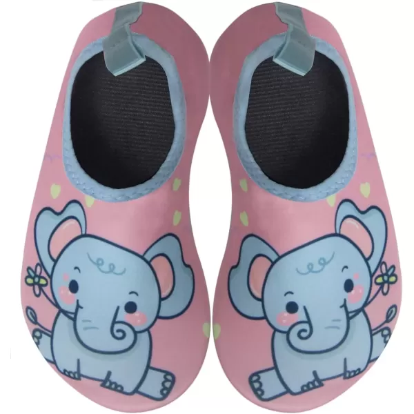 imageBomKinta Kids Water Shoes Boys Girls Barefoot Quick Dry NonSlip Aqua Socks for Beach Swimming PoolElephant