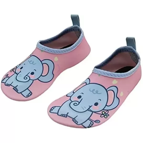 imageBomKinta Kids Water Shoes Boys Girls Barefoot Quick Dry NonSlip Aqua Socks for Beach Swimming PoolElephant