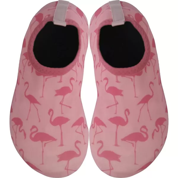 imageBomKinta Kids Water Shoes Boys Girls Barefoot Quick Dry NonSlip Aqua Socks for Beach Swimming PoolFlamingo