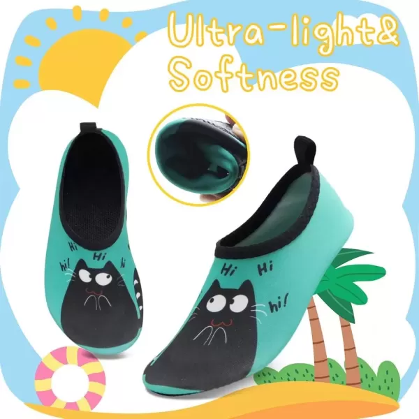 imageBomKinta Kids Water Shoes Boys Girls Barefoot Quick Dry NonSlip Aqua Socks for Beach Swimming PoolKitten