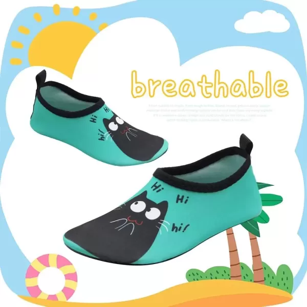 imageBomKinta Kids Water Shoes Boys Girls Barefoot Quick Dry NonSlip Aqua Socks for Beach Swimming PoolKitten