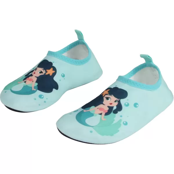 imageBomKinta Kids Water Shoes Boys Girls Barefoot Quick Dry NonSlip Aqua Socks for Beach Swimming PoolLight Green Mermaid