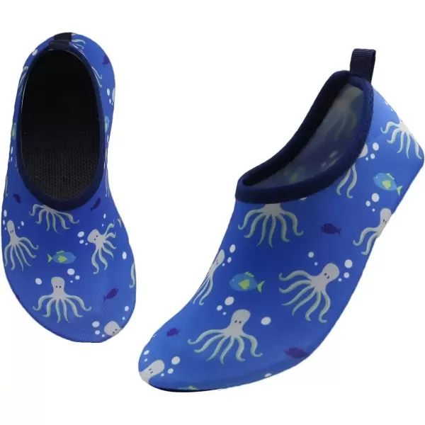 imageBomKinta Kids Water Shoes Boys Girls Barefoot Quick Dry NonSlip Aqua Socks for Beach Swimming PoolOctopus