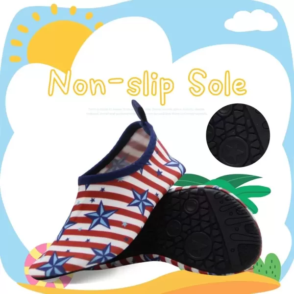 imageBomKinta Kids Water Shoes Boys Girls Barefoot Quick Dry NonSlip Aqua Socks for Beach Swimming PoolRed