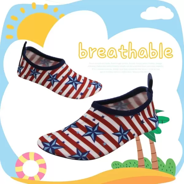 imageBomKinta Kids Water Shoes Boys Girls Barefoot Quick Dry NonSlip Aqua Socks for Beach Swimming PoolRed