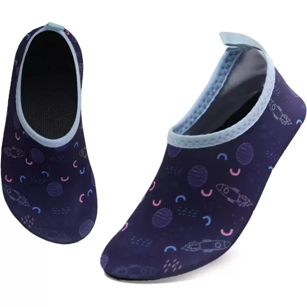 imageBomKinta Kids Water Shoes Boys Girls Barefoot Quick Dry NonSlip Aqua Socks for Beach Swimming PoolRocket