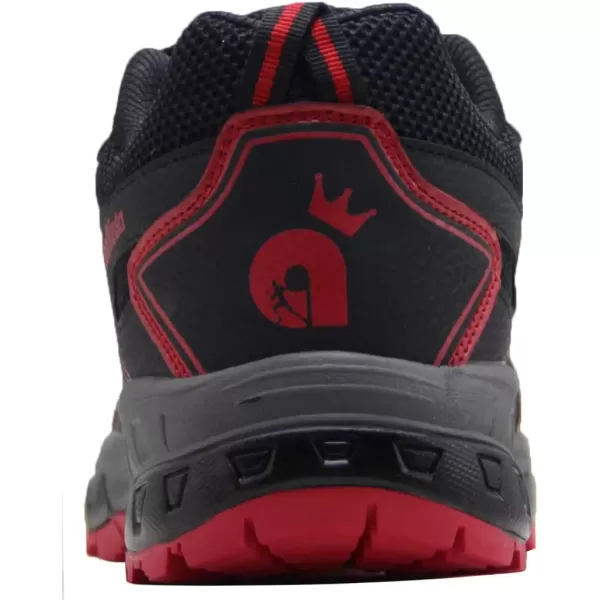 imageBomKinta Mens Walking Shoes Breathable Gym Sneakers Fashion Athletic ShoesBlackRed