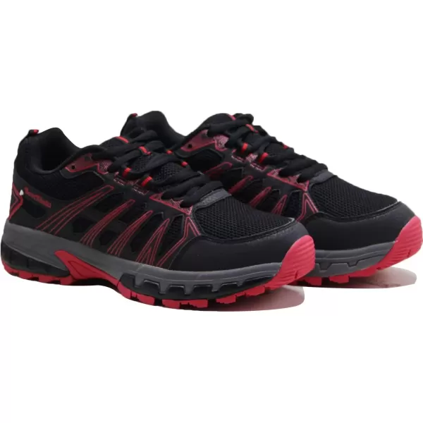 imageBomKinta Mens Walking Shoes Breathable Gym Sneakers Fashion Athletic ShoesBlackRed