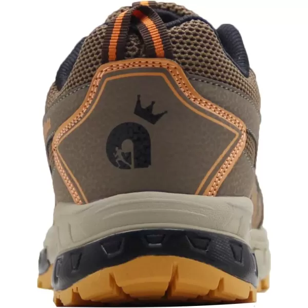 imageBomKinta Mens Walking Shoes Breathable Gym Sneakers Fashion Athletic ShoesBrown Yellow