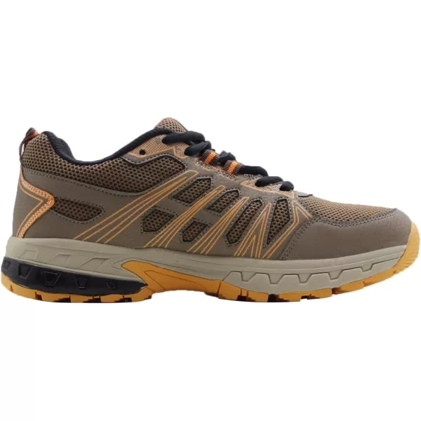 imageBomKinta Mens Walking Shoes Breathable Gym Sneakers Fashion Athletic ShoesBrown Yellow