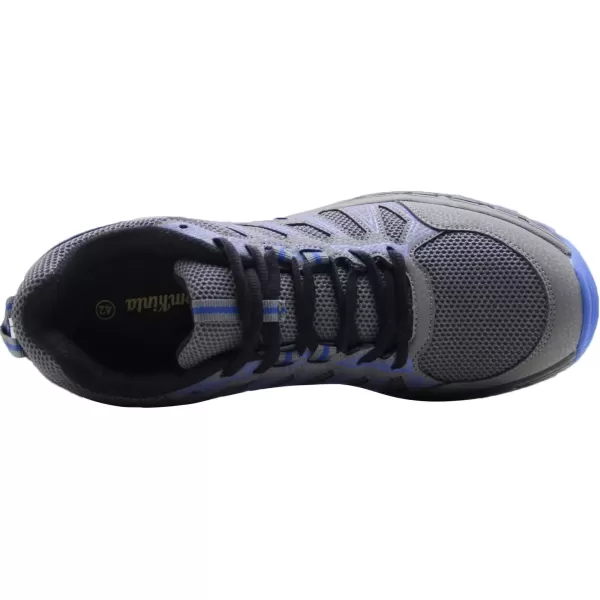 imageBomKinta Mens Walking Shoes Breathable Gym Sneakers Fashion Athletic ShoesGray Blue