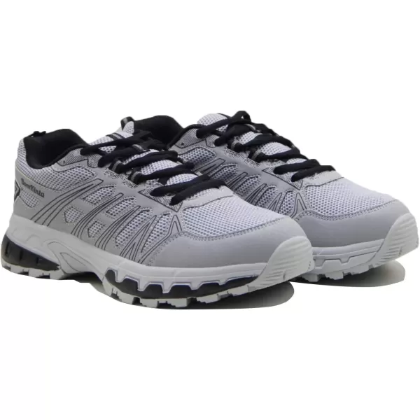 imageBomKinta Mens Walking Shoes Breathable Gym Sneakers Fashion Athletic ShoesGray White