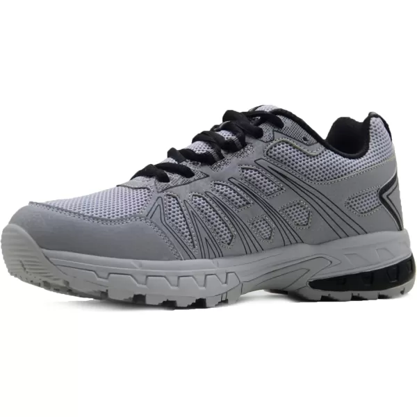 imageBomKinta Mens Walking Shoes Breathable Gym Sneakers Fashion Athletic ShoesGray White