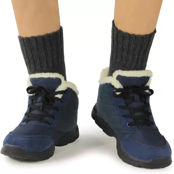 imageBomKinta Boot Socks for Men  Solid Winter Socks Thick Warm Work Socks Size 712Black Deep Gray Light Grey Blue Brown 5 Paris