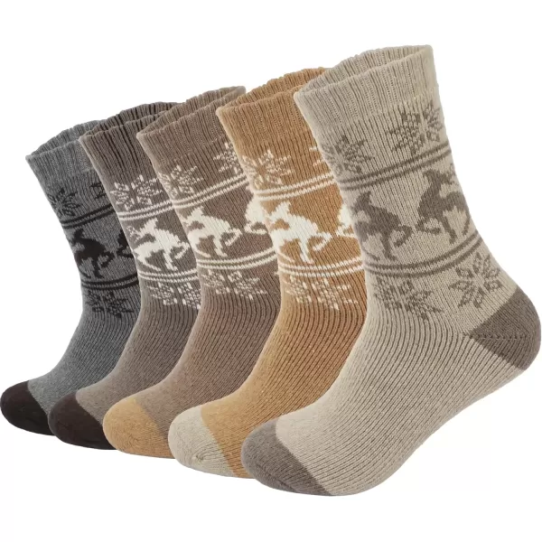 imageBomKinta Boot Socks for Men  Solid Winter Socks Thick Warm Work Socks Size 712Christmas a  5 Pairs