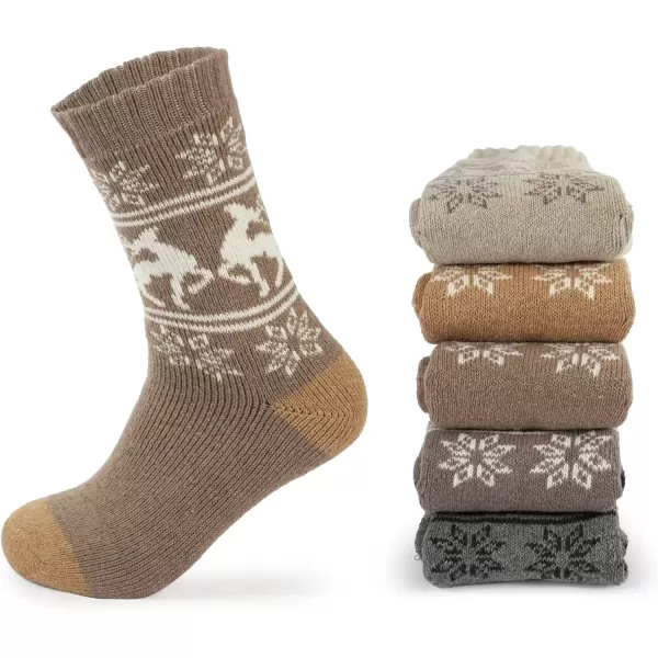 imageBomKinta Boot Socks for Men  Solid Winter Socks Thick Warm Work Socks Size 712Christmas a  5 Pairs