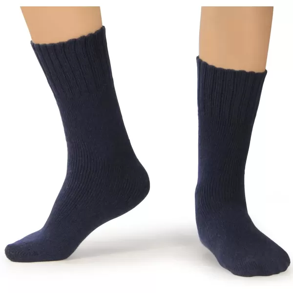 imageBomKinta Boot Socks for Men  Solid Winter Socks Thick Warm Work Socks Size 712Deep Blue Deep Gray Beige Khaki Brown  5 Pairs