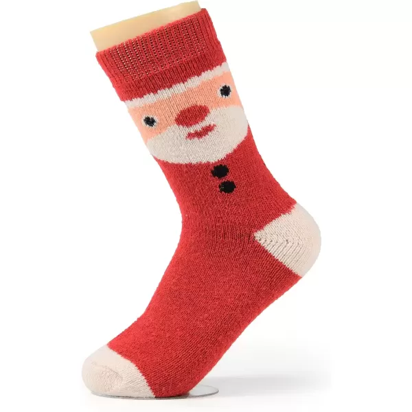 imageBomKinta Boot Socks for Women Winter Solid Thick Warm Socks Cozy Crew Socks Christmas Gift3 Pairmix Christmas Color 1