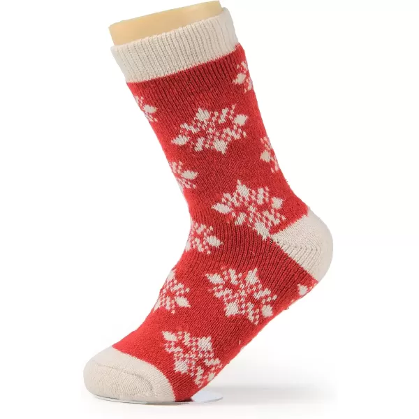 imageBomKinta Boot Socks for Women Winter Solid Thick Warm Socks Cozy Crew Socks Christmas Gift3 Pairmix Christmas Color 1