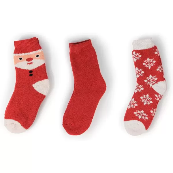 imageBomKinta Boot Socks for Women Winter Solid Thick Warm Socks Cozy Crew Socks Christmas Gift3 Pairmix Christmas Color 1