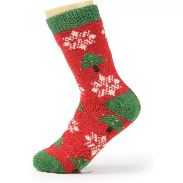 imageBomKinta Boot Socks for Women Winter Solid Thick Warm Socks Cozy Crew Socks Christmas Gift5 Pairmix Christmas Color a
