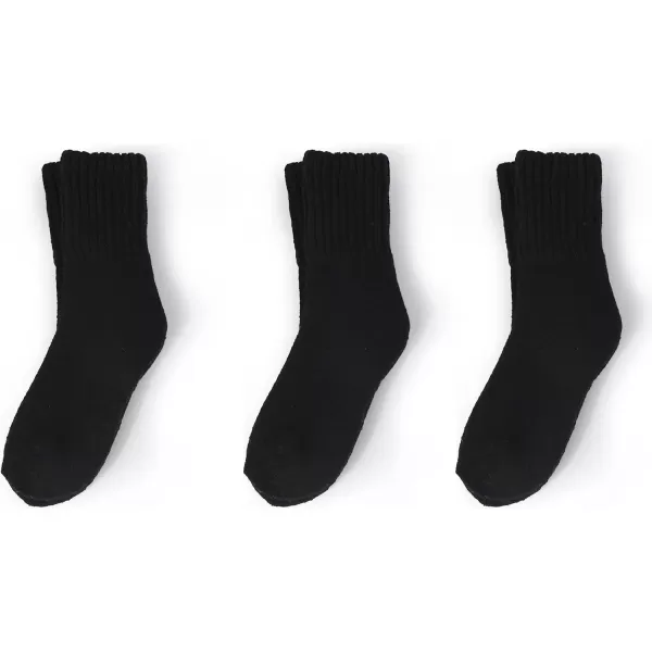 imageBomKinta Boot Socks for Women Winter Solid Thick Warm Socks Cozy Crew Socks Christmas GiftBlack Black Black 3 Pairs