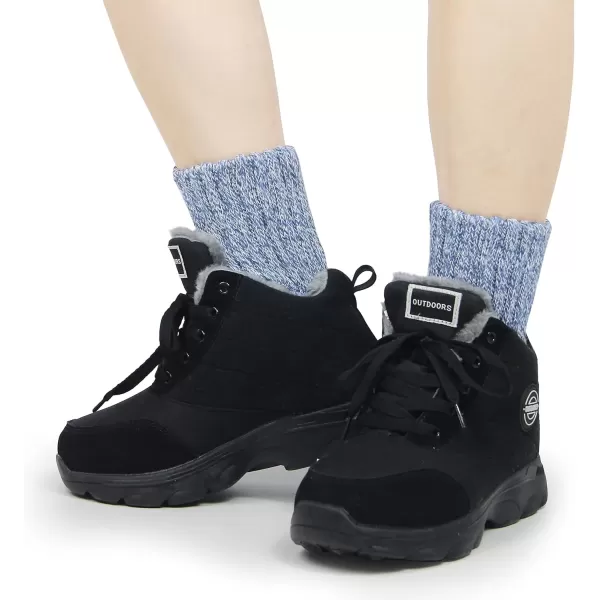 imageBomKinta Boot Socks for Women Winter Solid Thick Warm Socks Cozy Crew Socks Christmas GiftBlack Blue Brown Green Red 5 Pairs