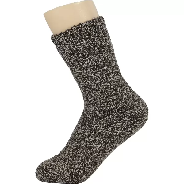 imageBomKinta Boot Socks for Women Winter Solid Thick Warm Socks Cozy Crew Socks Christmas GiftBlack Brown Gray 3 Pairs