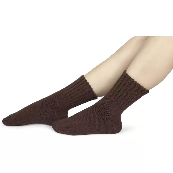 imageBomKinta Boot Socks for Women Winter Solid Thick Warm Socks Cozy Crew Socks Christmas GiftBlack Brown Yellow Mikyellow White 5 Pairs