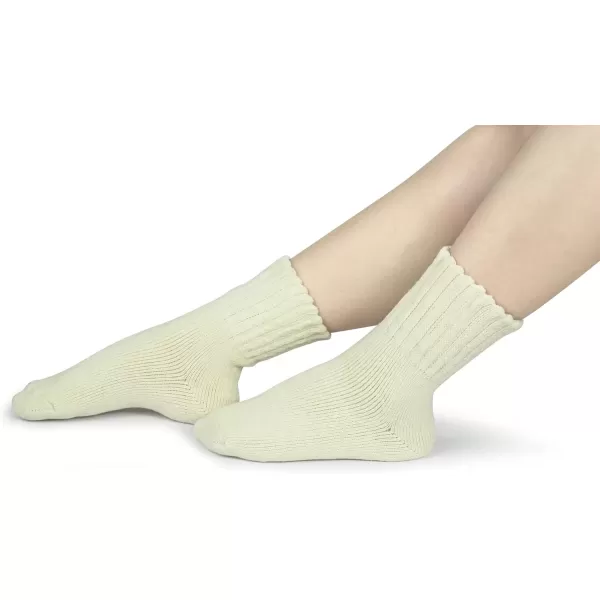 imageBomKinta Boot Socks for Women Winter Solid Thick Warm Socks Cozy Crew Socks Christmas GiftBlack Green Red Yellow Mikyellow 5 Pairs