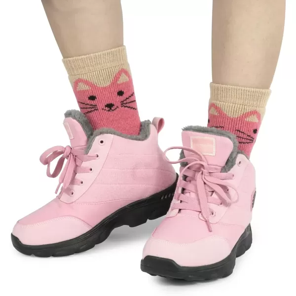 imageBomKinta Boot Socks for Women Winter Solid Thick Warm Socks Cozy Crew Socks Christmas GiftCat  5 Pairs
