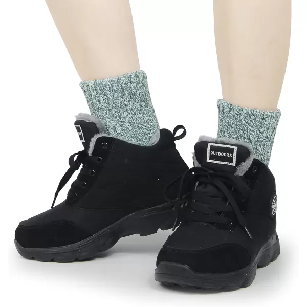 imageBomKinta Boot Socks for Women Winter Solid Thick Warm Socks Cozy Crew Socks Christmas GiftDarkgreen Green Pink Rose Red 5 Pairs