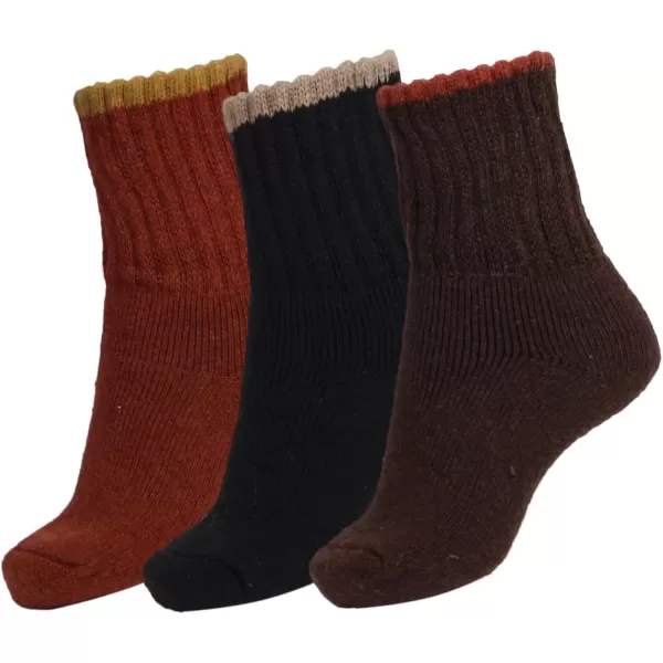 imageBomKinta Boot Socks for Women Winter Solid Thick Warm Socks Cozy Crew Socks Christmas GiftMixcolor 2