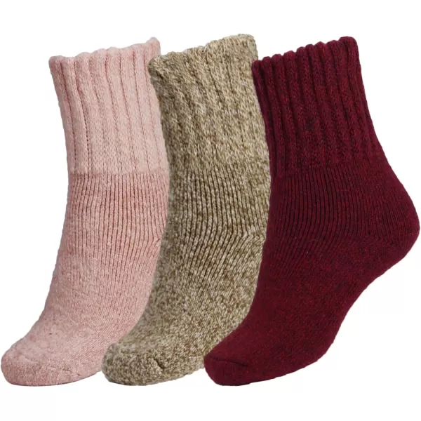 imageBomKinta Boot Socks for Women Winter Solid Thick Warm Socks Cozy Crew Socks Christmas GiftMixcolor 3