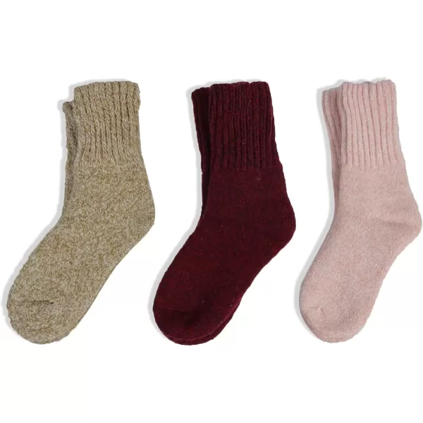 imageBomKinta Boot Socks for Women Winter Solid Thick Warm Socks Cozy Crew Socks Christmas GiftMixcolor 3