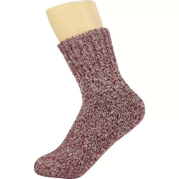 imageBomKinta Boot Socks for Women Winter Solid Thick Warm Socks Cozy Crew Socks Christmas GiftRed Pink Purple 3 Pairs