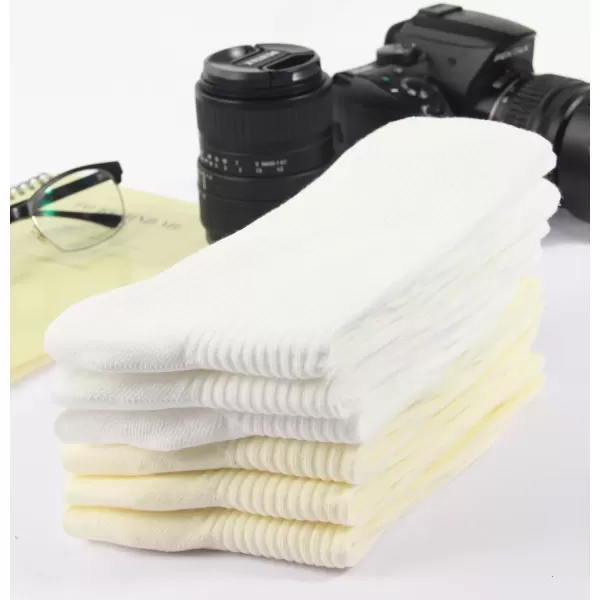 imageBomKinta Calf Socks for Women  Thin Solid Cotton Crew Socks  Casual Cute Above Ankle SocksCream Cream Cream White White White