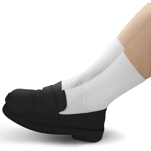 imageBomKinta Calf Socks for Women  Thin Solid Cotton Crew Socks  Casual Cute Above Ankle SocksLight Brown Light Brown Light Brown White White White