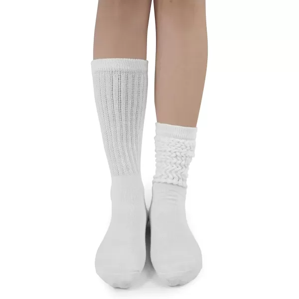 imageBomKinta Crew Slouch Socks Women  Retro Scrunch Short Sock  Soft Solid Ankle Socks Size 511Black White Cream 3 Paris