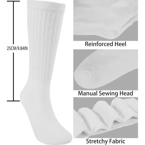 imageBomKinta Crew Slouch Socks Women  Retro Scrunch Short Sock  Soft Solid Ankle Socks Size 511Black White Grey 3 Paris
