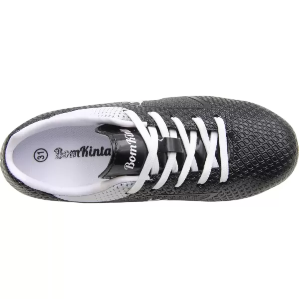 imageBomKinta Kids FG Soccer Shoes Athletic Outdoor Soccer Cleats2 Black