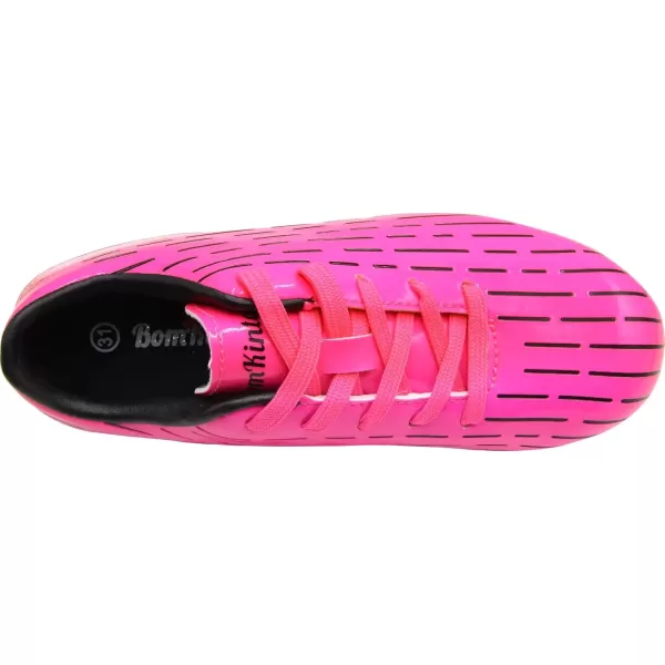 imageBomKinta Kids FG Soccer Shoes Athletic Outdoor Soccer Cleats3 Rose Red