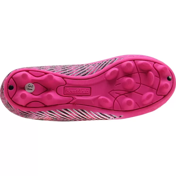 imageBomKinta Kids FG Soccer Shoes Athletic Outdoor Soccer Cleats4 Rose Red