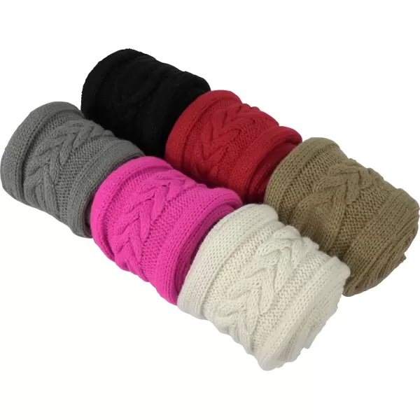 imageBomKinta Knee High Socks Women  Warm Knit Cozy Leg Warmers  Thick Boot Stockings for Women Size 510Light Gray