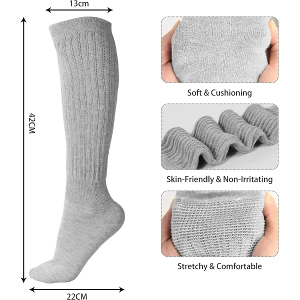 imageBomKinta Slouch Socks Women Thigh High Boot Socks Soft Scrunch Socks Size 511Black White Grey 3 Paris