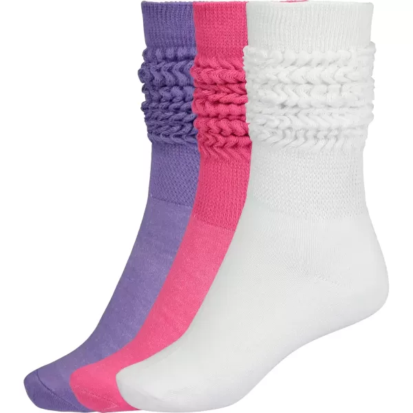 imageBomKinta Slouch Socks Women Thigh High Boot Socks Soft Scrunch Socks Size 511White Purple Rose 3 Paris