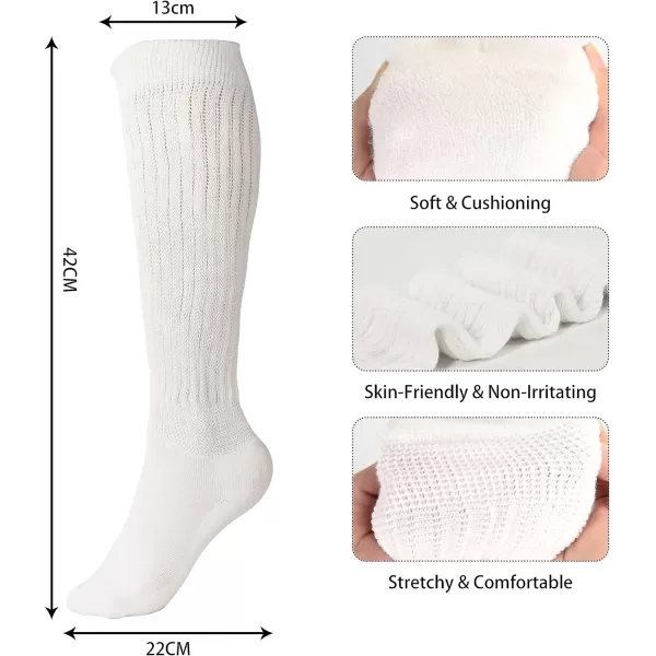 imageBomKinta Slouch Socks Women Thigh High Boot Socks Soft Scrunch Socks Size 511White Purple Rose 3 Paris